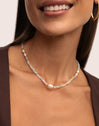 Daphne Pearls Stainless Steel Gold Necklace 