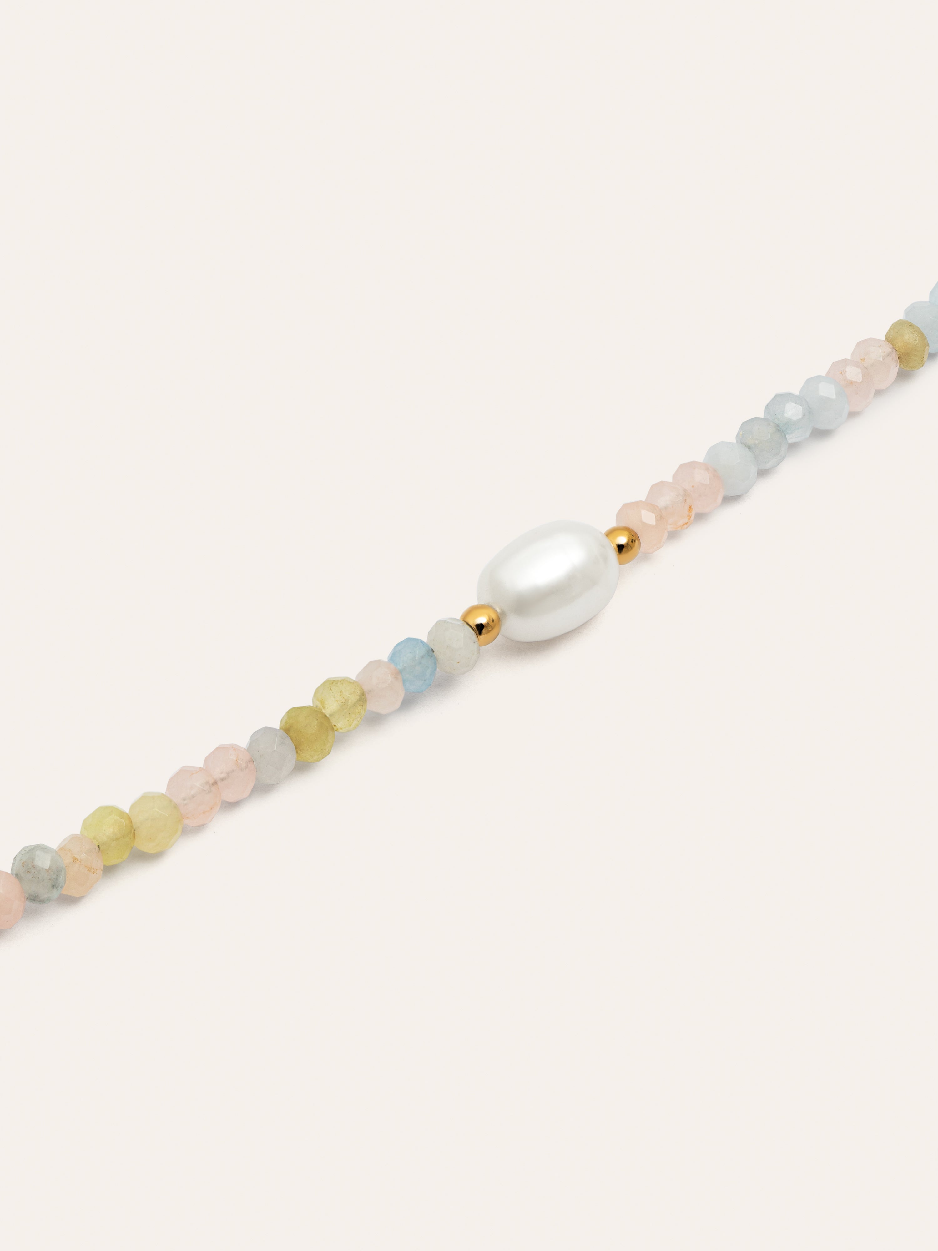 Daphne Pearls Stainless Steel Gold Necklace 