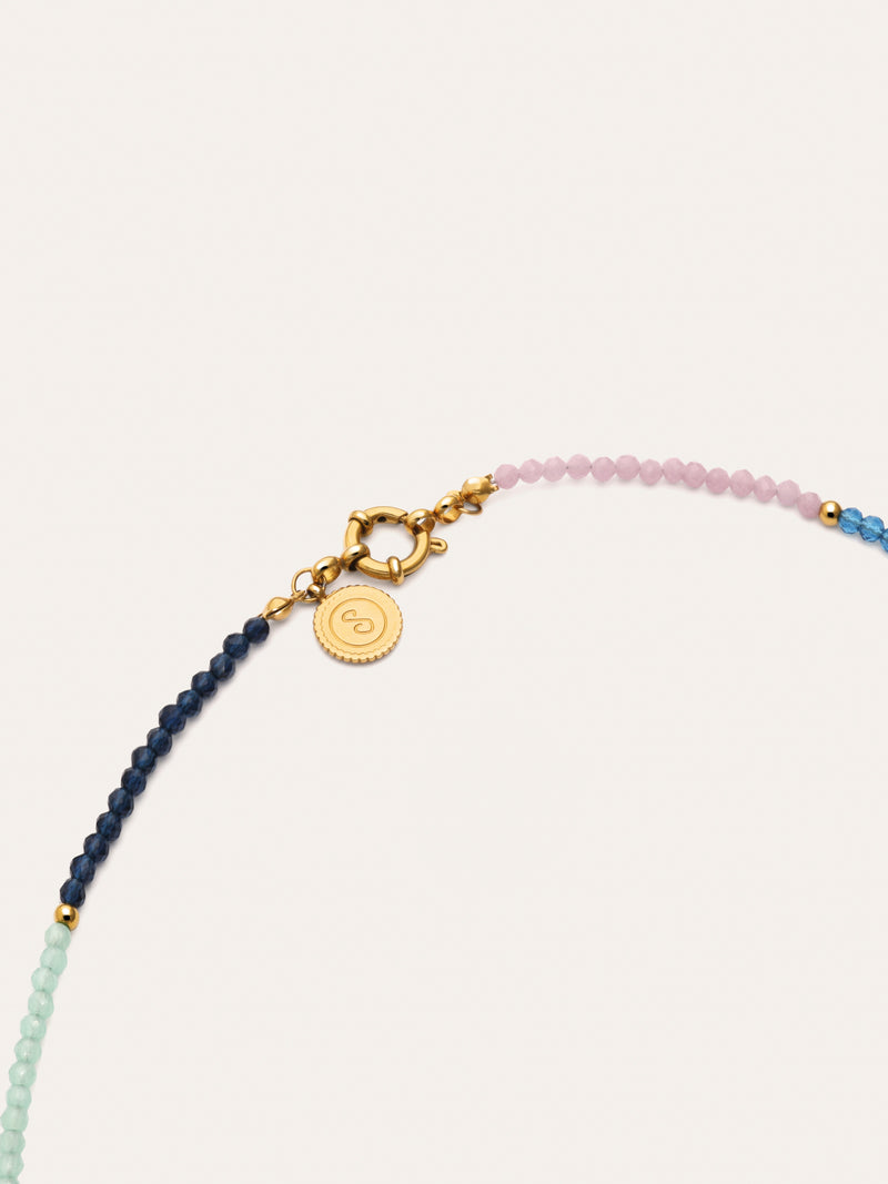 Collier Dye Dots Bruma Acier Plaqué Or