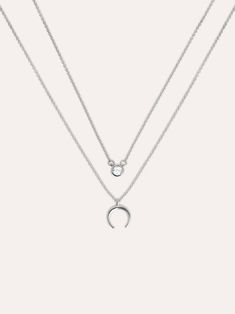 Pack 2 Collares Spark + Mini Moonset Plata