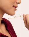 Collar Dots L Acero Baño Oro