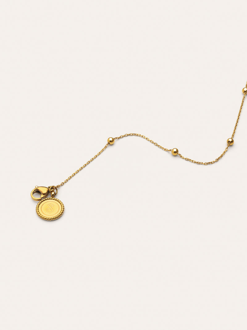 Collar Dots L Acero Baño Oro
