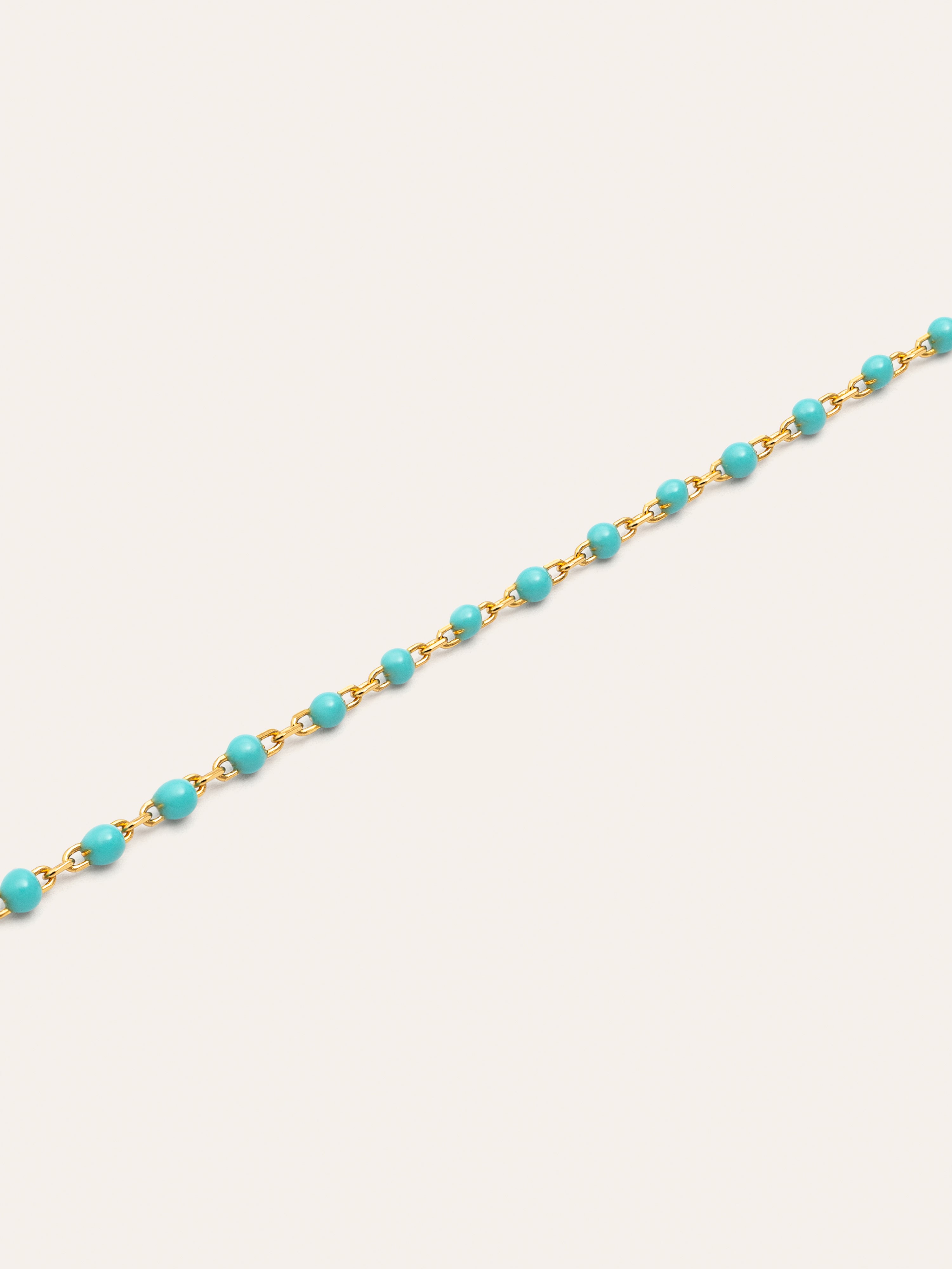 Dots Turquoise Enamel Gold Necklace 