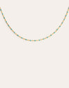 Collar Dots Turquoise Enamel Plata Baño Oro