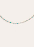 Dots Turquoise Enamel Halskette Silber