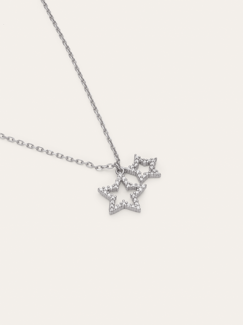 Collar Duo Stars Spark Plata