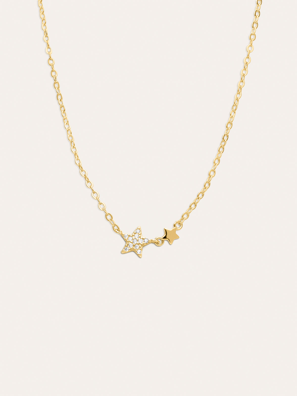 Collier Duo Stars plaqué or