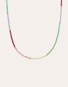 Dye Dots Pastel Stainless Steel Gold Necklace