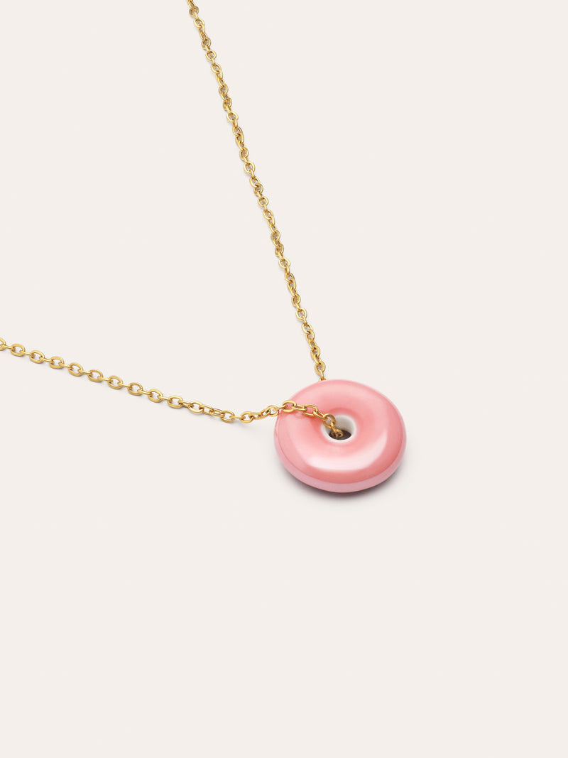 Collier Easy Rosé Acier Plaqué Or