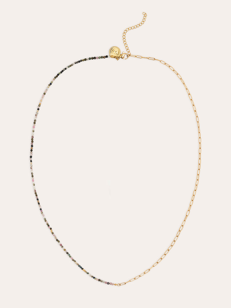 Eloise Lange Halskette Edelstahl Vergoldet