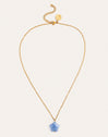 Collar Estrella Aguamarina Acero Baño Oro - vista 4