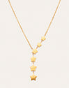 Collar Estela Y Acero Baño Oro