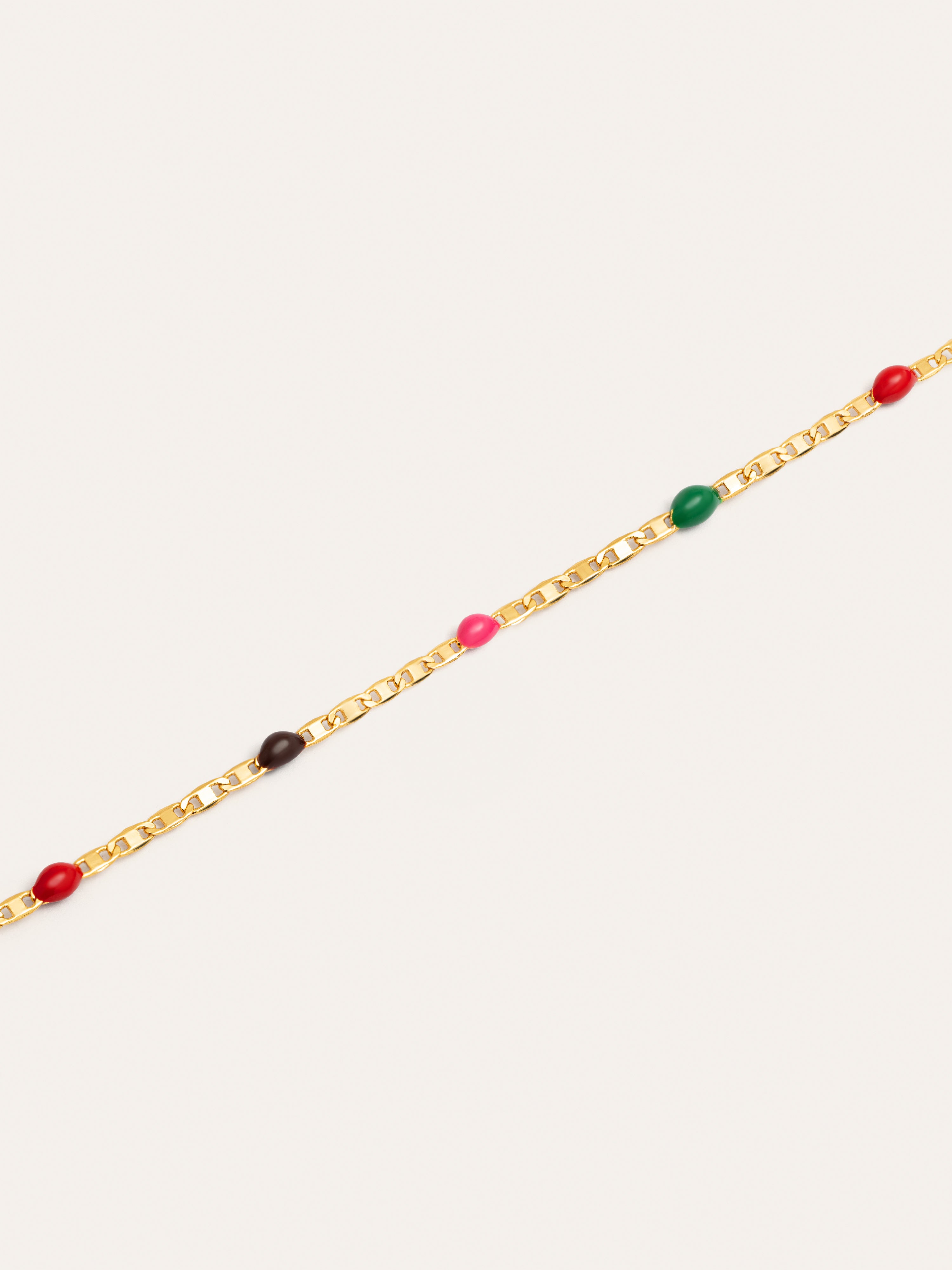 Collar Fine Enamel Miel Baño Oro