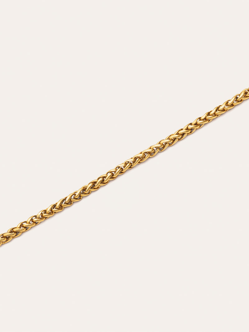 Collar Fine Disco Acero Baño Oro