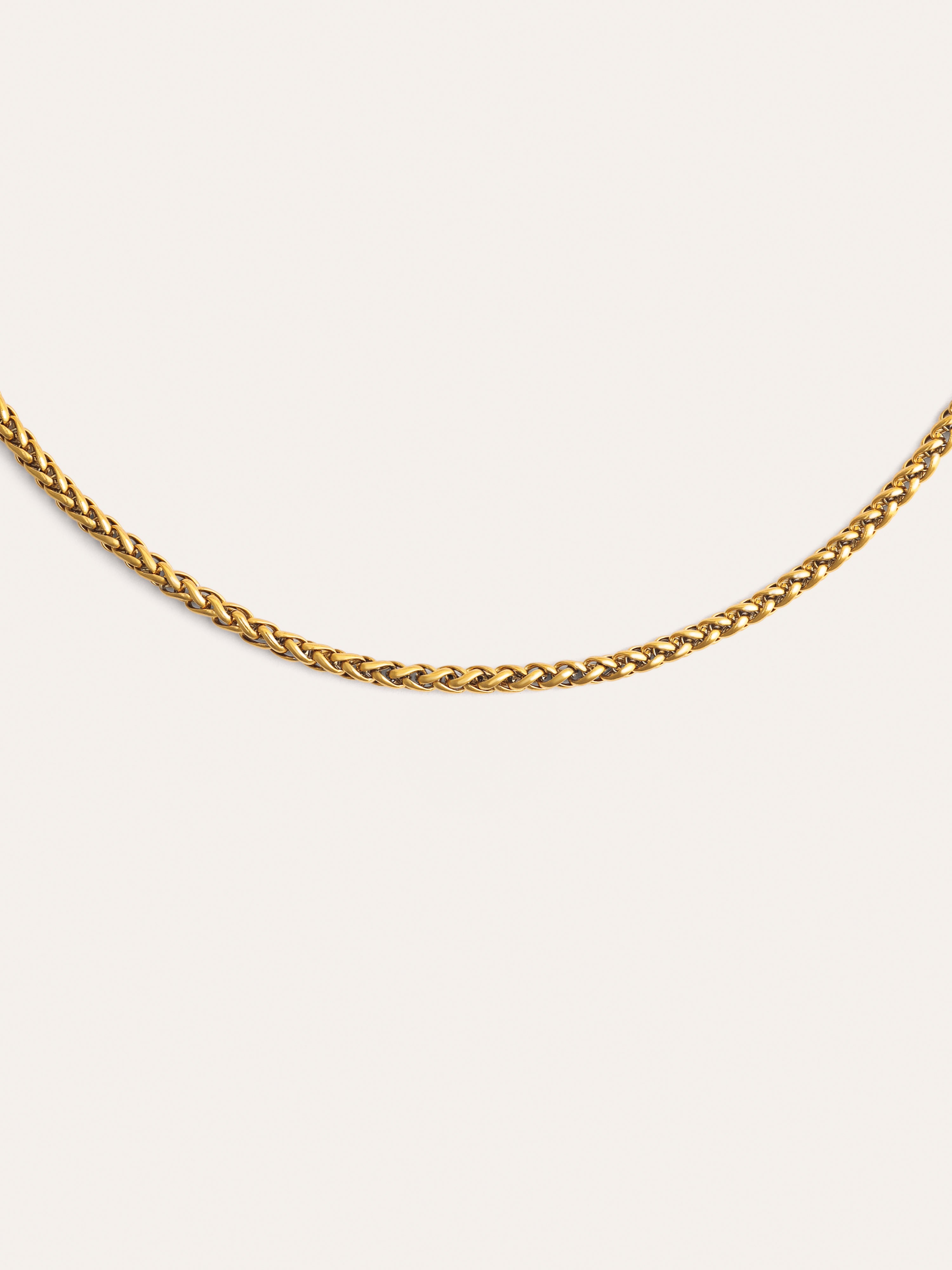 Collar Fine Disco Acero Baño Oro – SINGULARU
