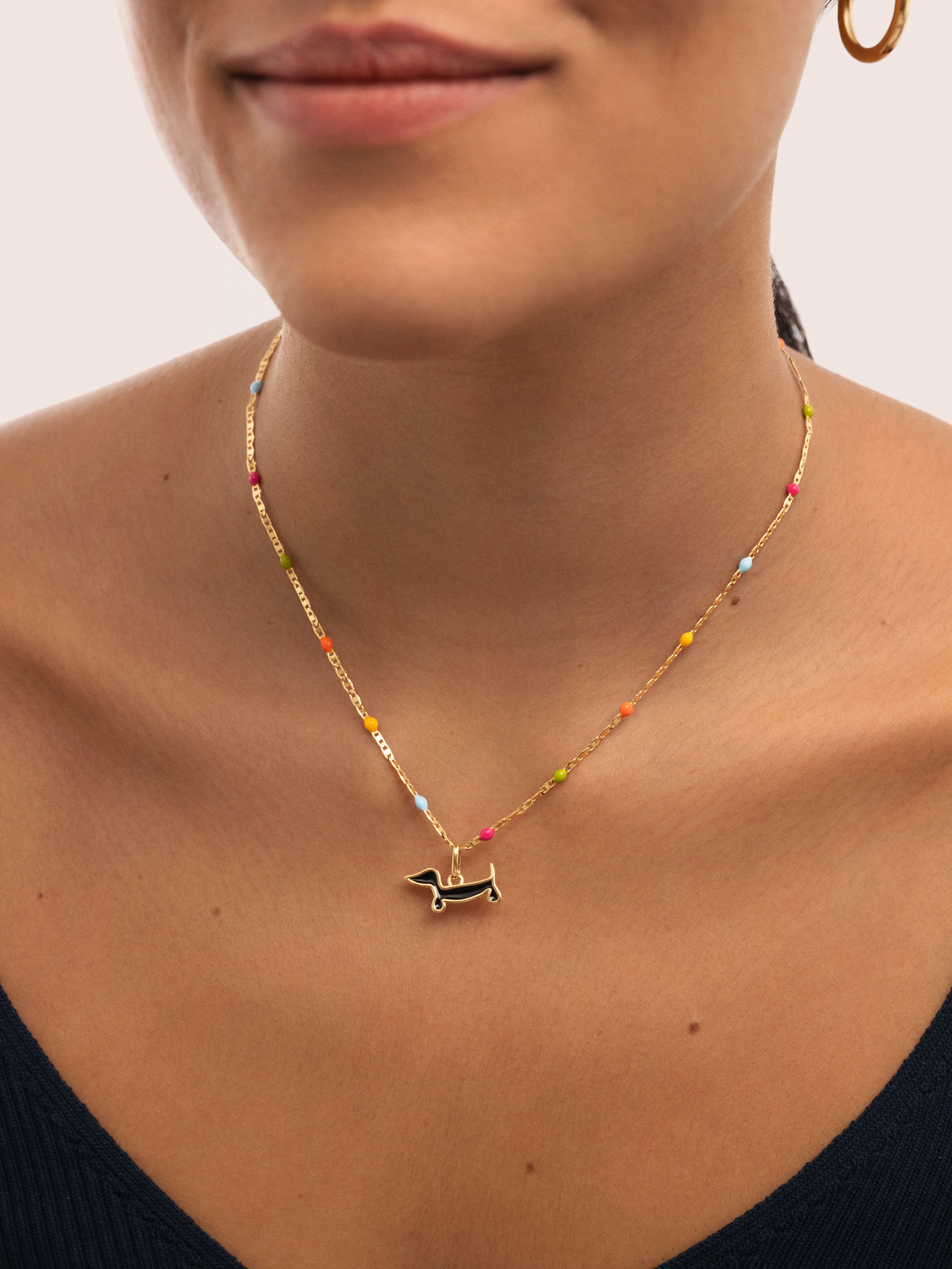 Collar Fine Enamel Colors Baño Oro