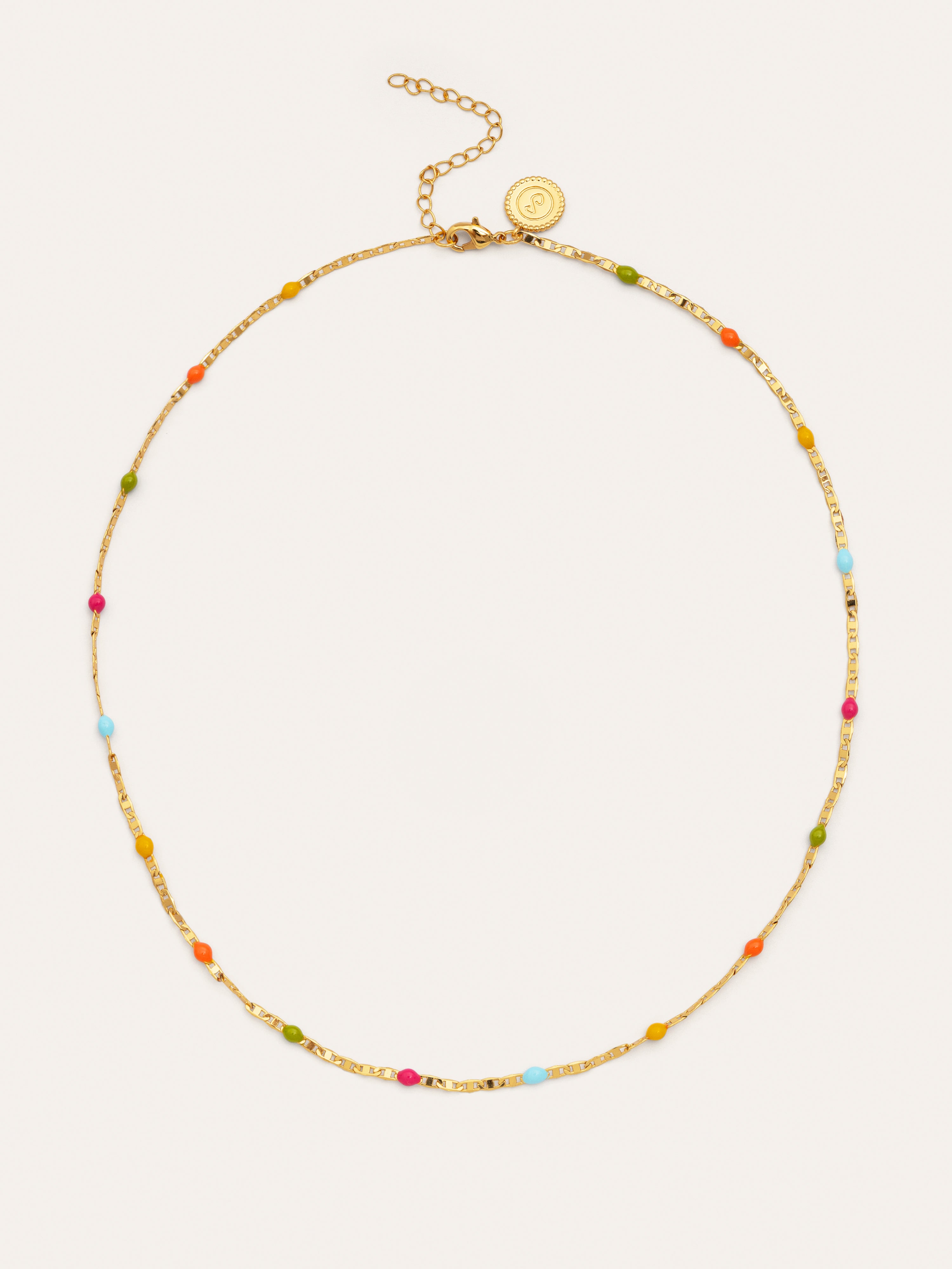Collar Fine Enamel Colors Baño Oro