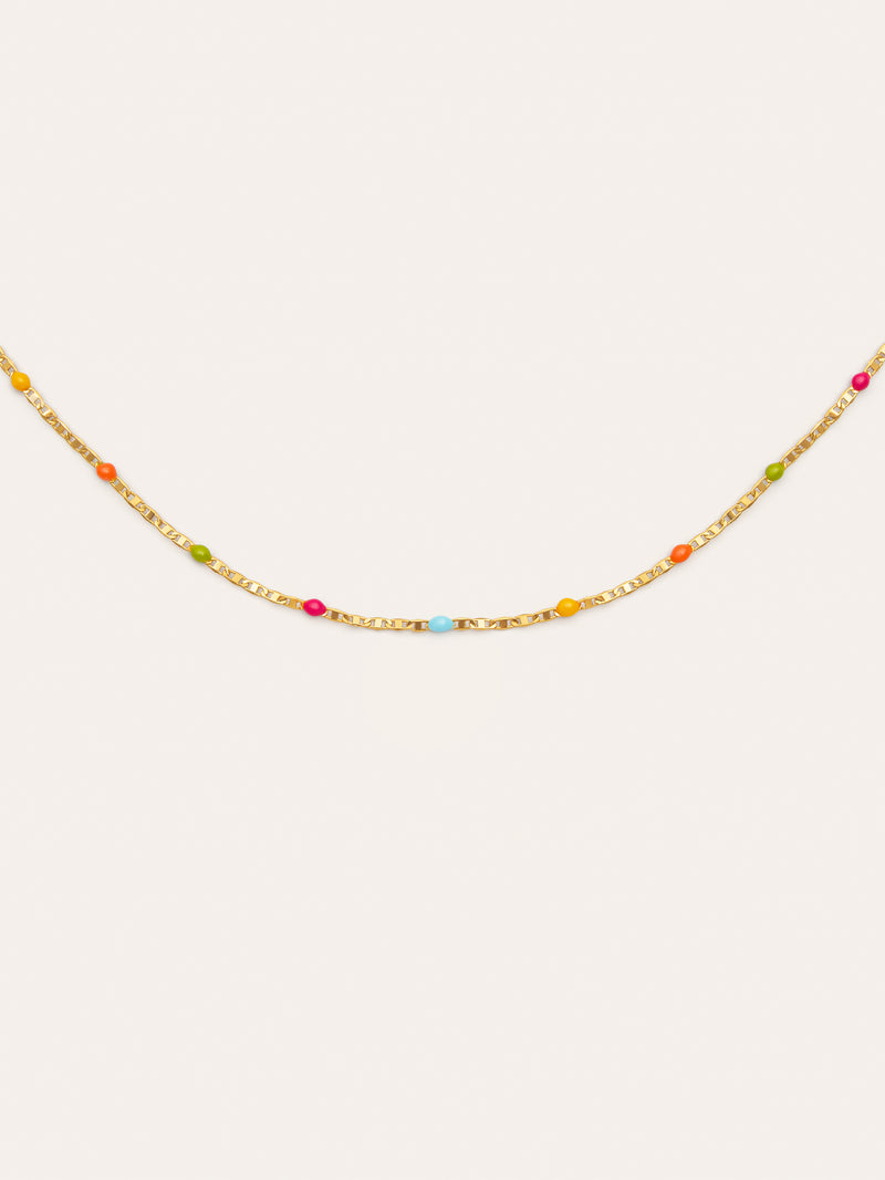 Collar Fine Enamel Colors Baño Oro