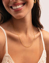 Fiore Steel Necklace with Gold Plating