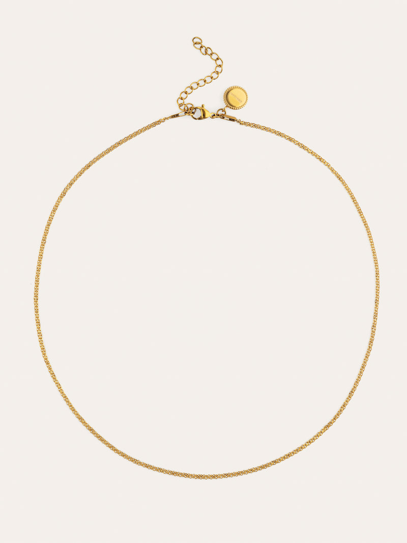 Fine Tape Stainless Steel Gold Necklace