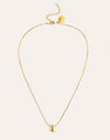 Collar Gota Drop Acero Baño Oro - vista 4