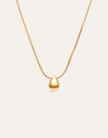 Collar Gota Drop Acero Baño Oro