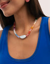 Collier Gummy Stones Acier Plaqué Or