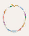 Collier Gummy Stones Acier Plaqué Or