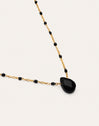 Imagen detalle de Collar Hydra Negro Acero Baño Oro