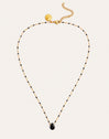 Collar Hydra Negro Acero Baño Oro - vista 4