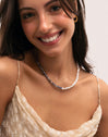 Colar Índigo Pearl Aço Banho Ouro