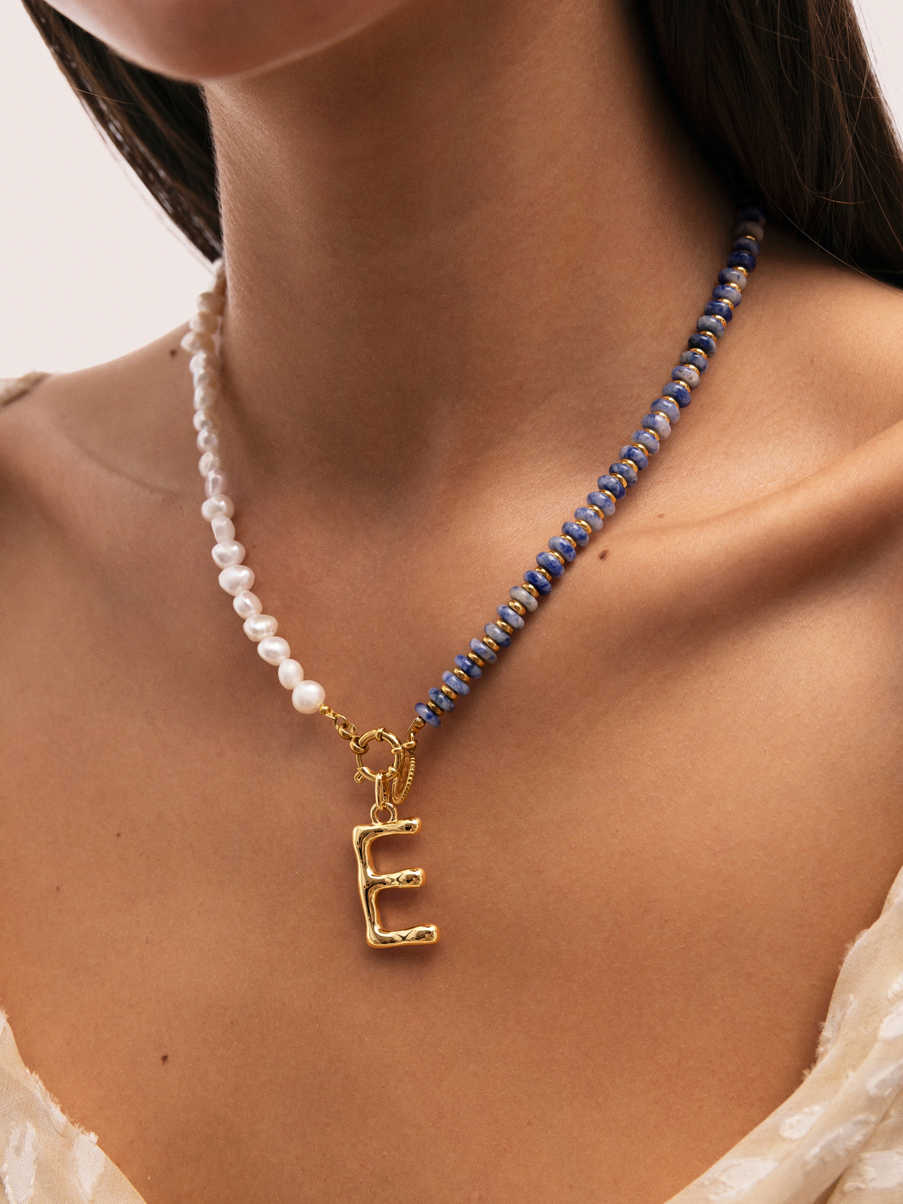 Colar Índigo Pearl Aço Banho Ouro