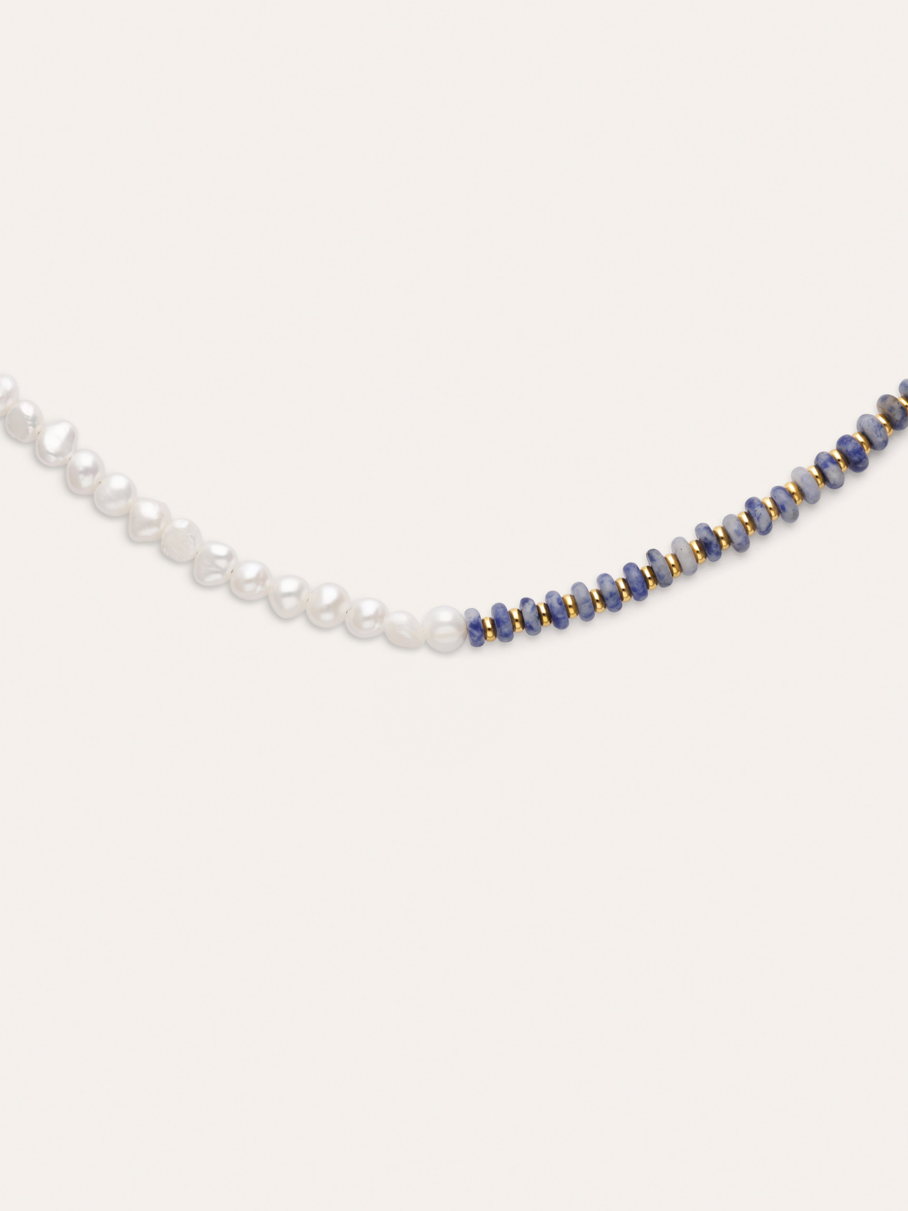 Colar Índigo Pearl Aço Banho Ouro