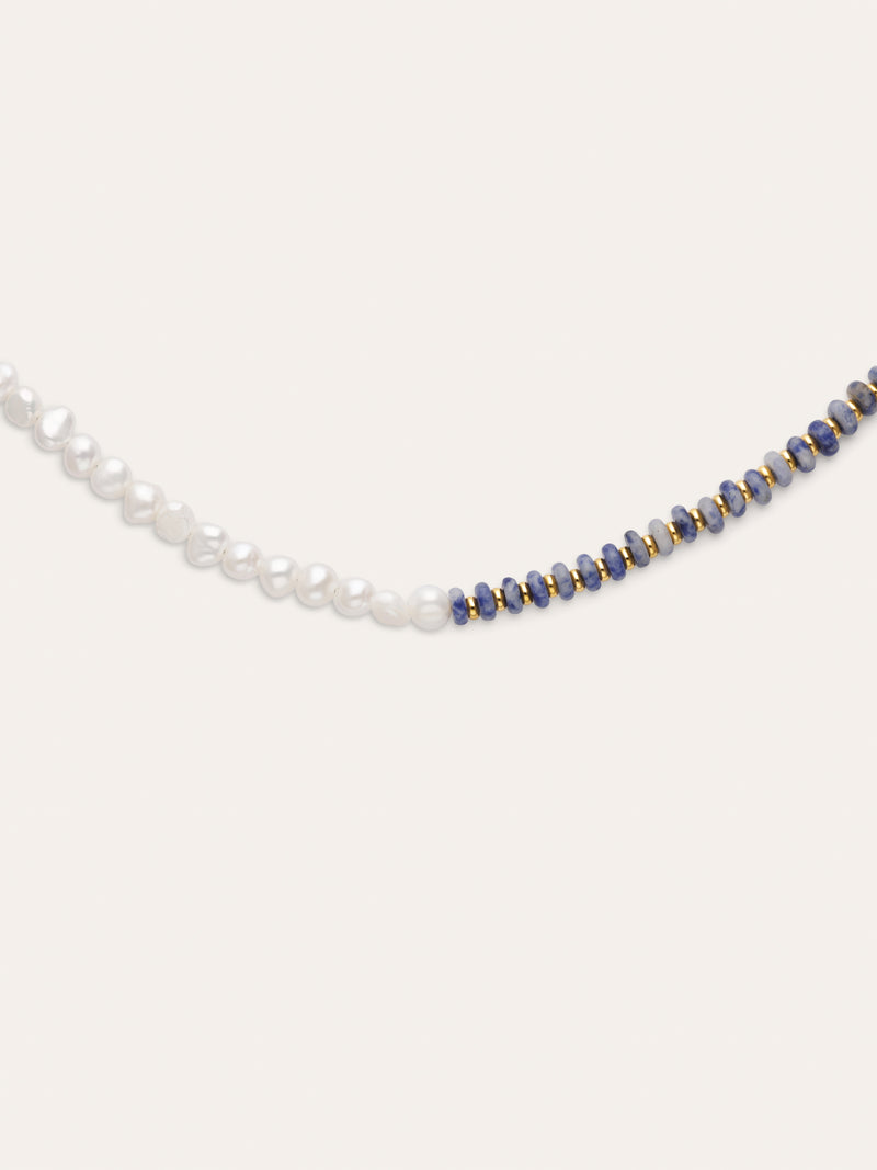 Colar Índigo Pearl Aço Banho Ouro