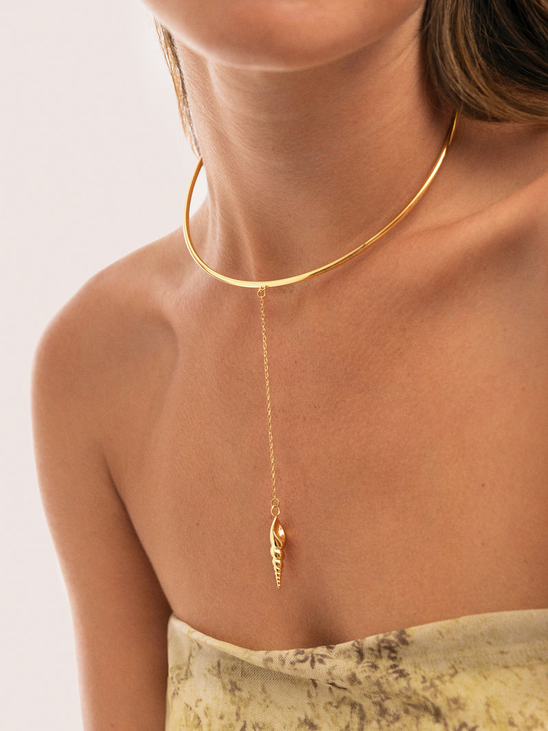 Choker Ítaca Aço Banho Ouro