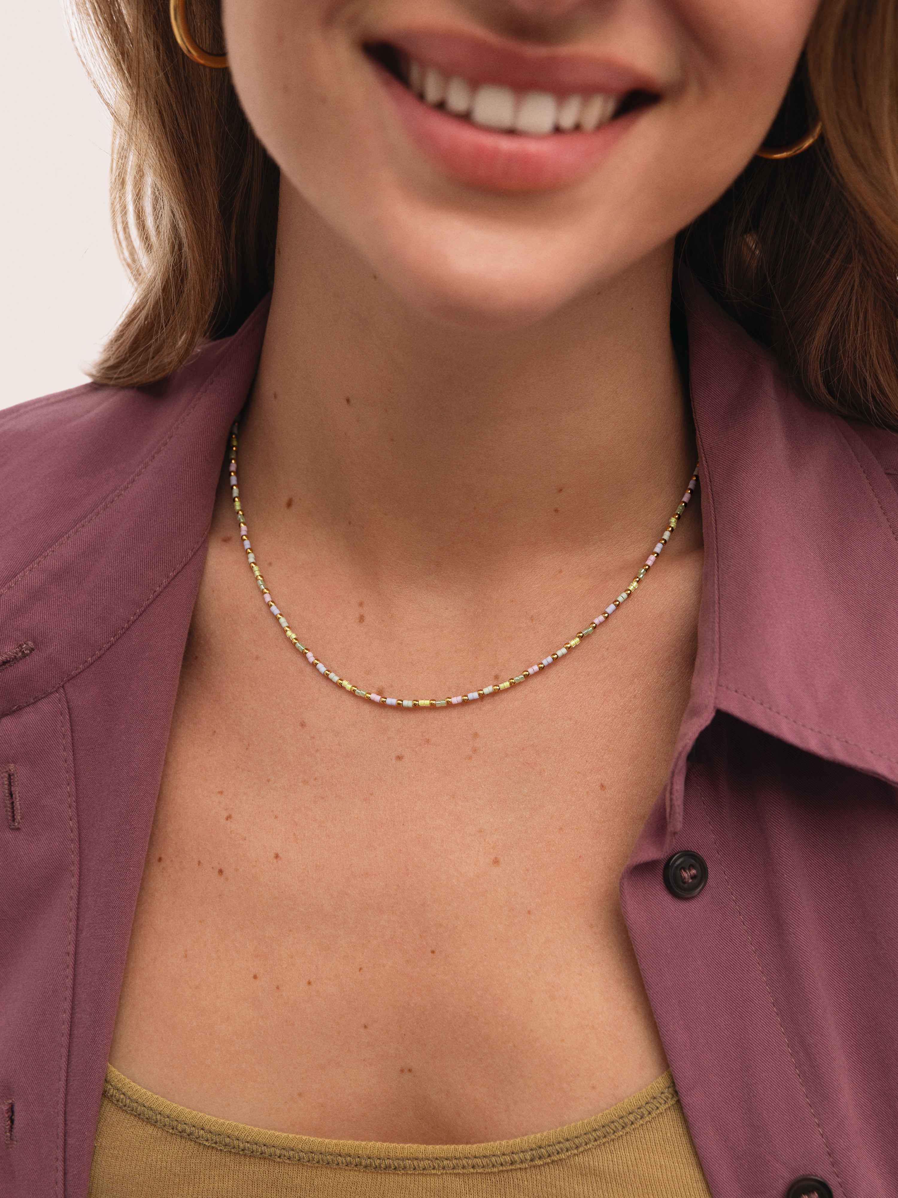 Collar Joy Colors Acero Baño Oro