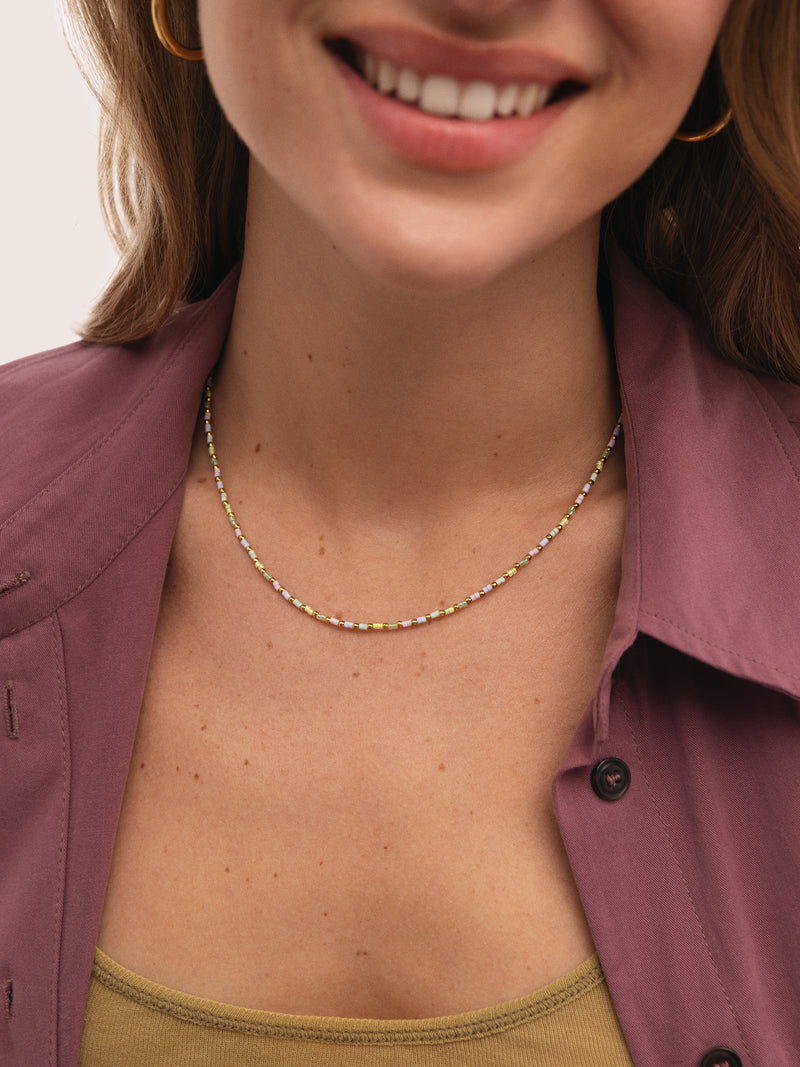 Collar Joy Colors Acero Baño Oro