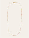 Collar Long Dots L Colors Enamel Acero Baño Oro