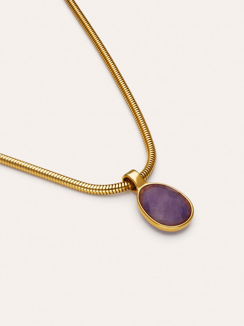 Collar Lena Acero Baño Oro