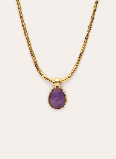 Collar Lena Acero Baño Oro
