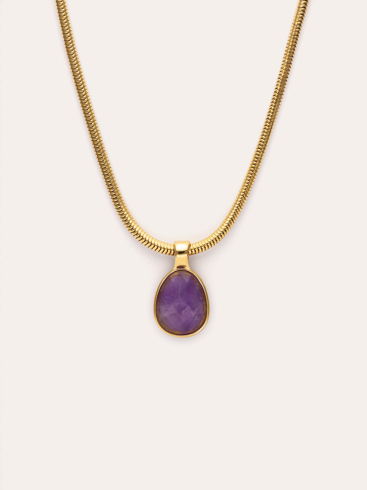 Collar Lena Acero Baño Oro