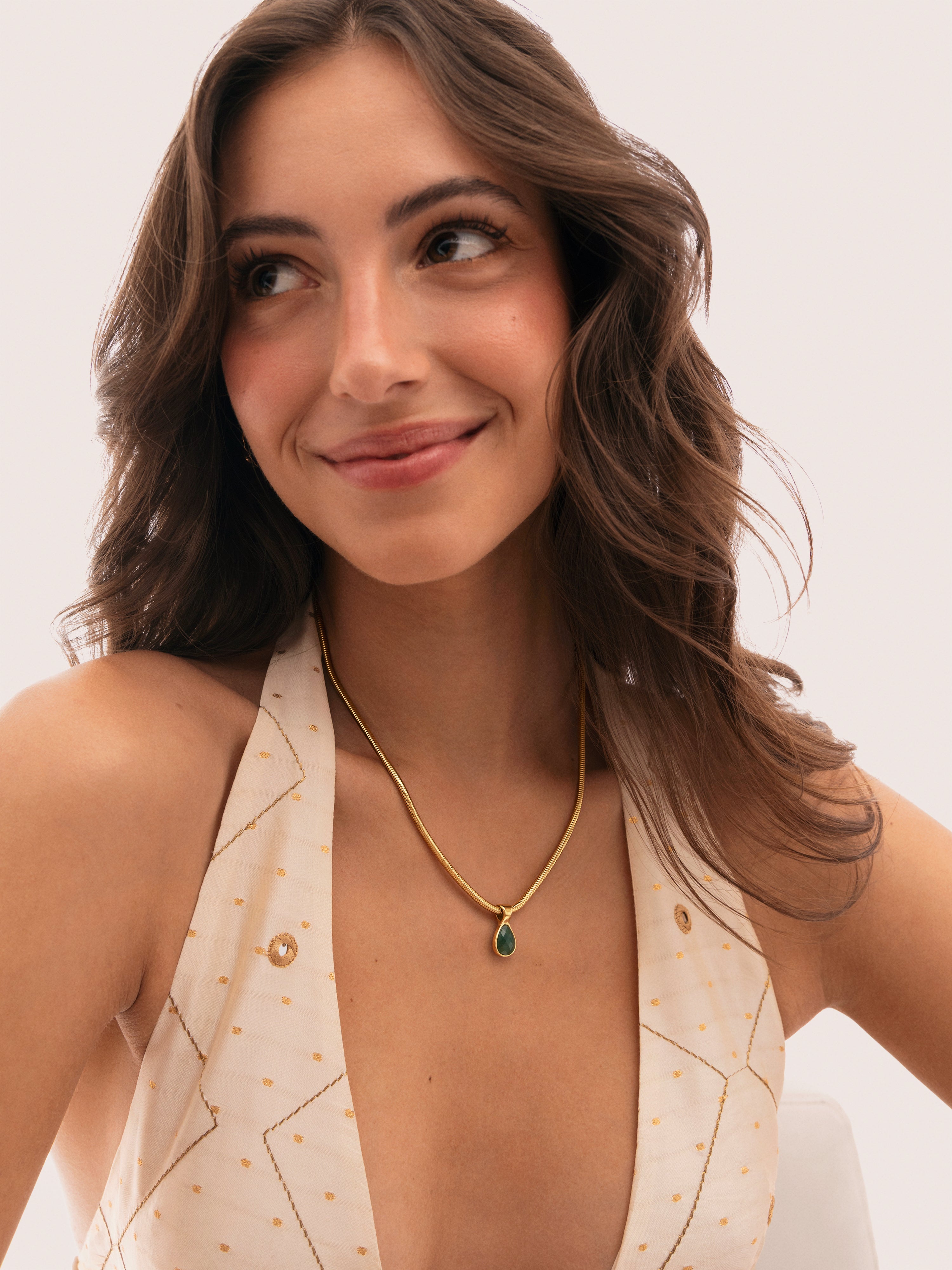 Collar Leti Acero Baño Oro
