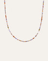 Long Full Crystal Summer Stainless Steel Gold Necklace