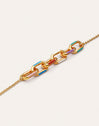 Imagen detalle de Collar Link Rainbow Enamel Baño Oro