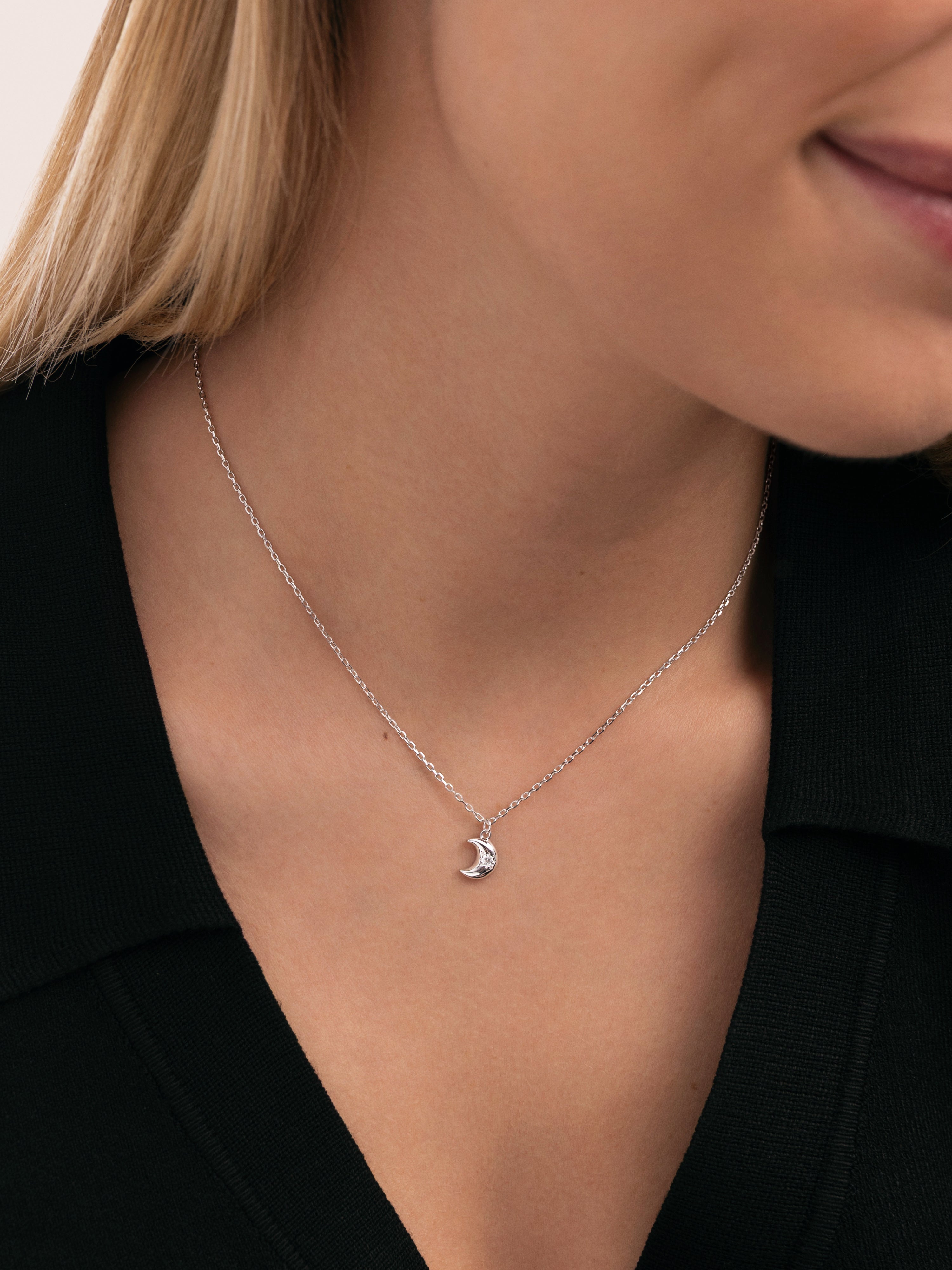Little Moon Spark Halskette, Silber