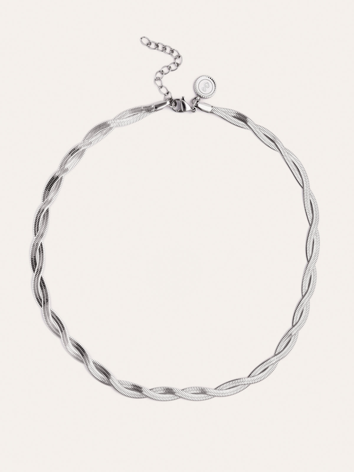 Collar Doble Lisse Twister Acero - vista 4