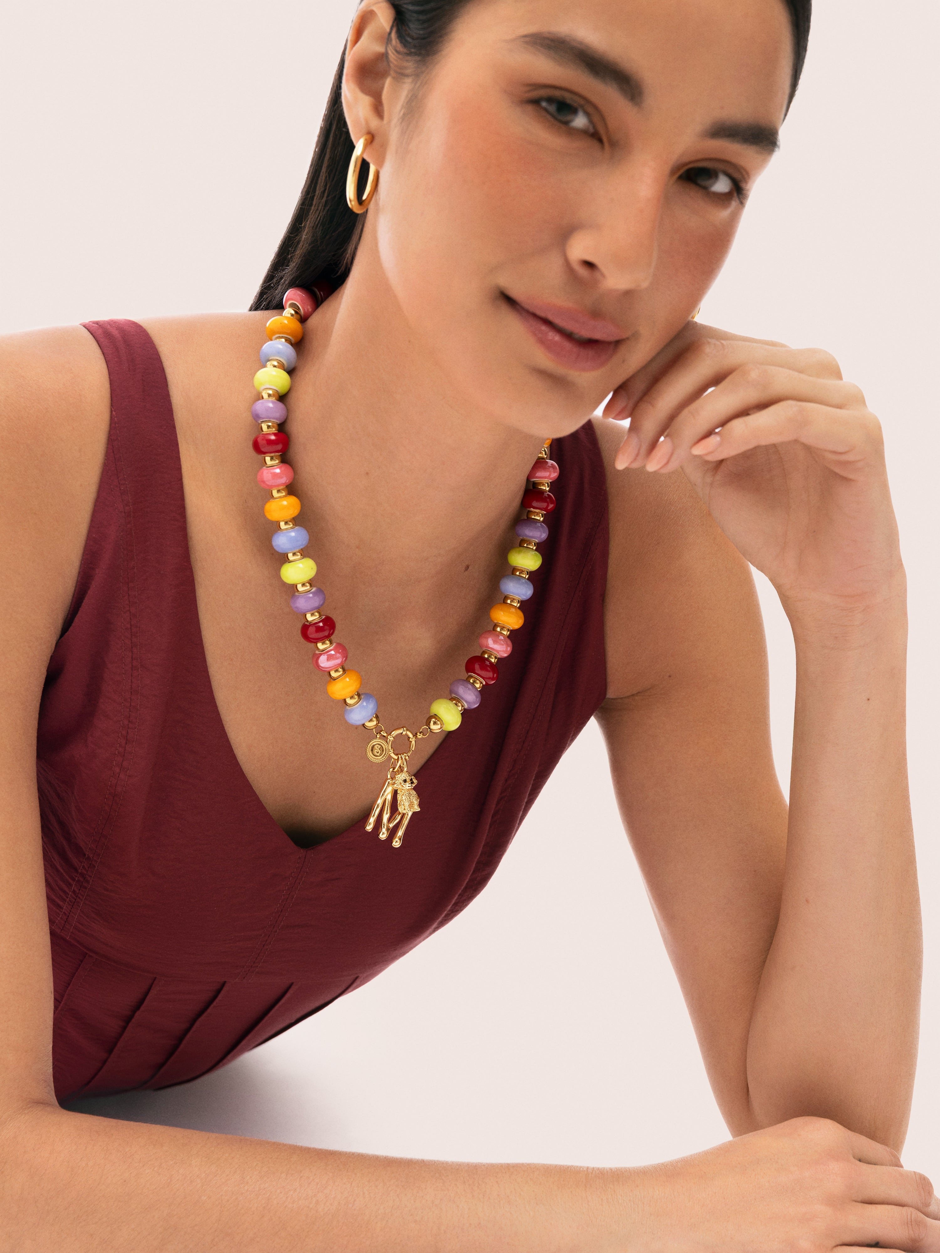 Maxi Frida Halskette Edelstahl vergoldet