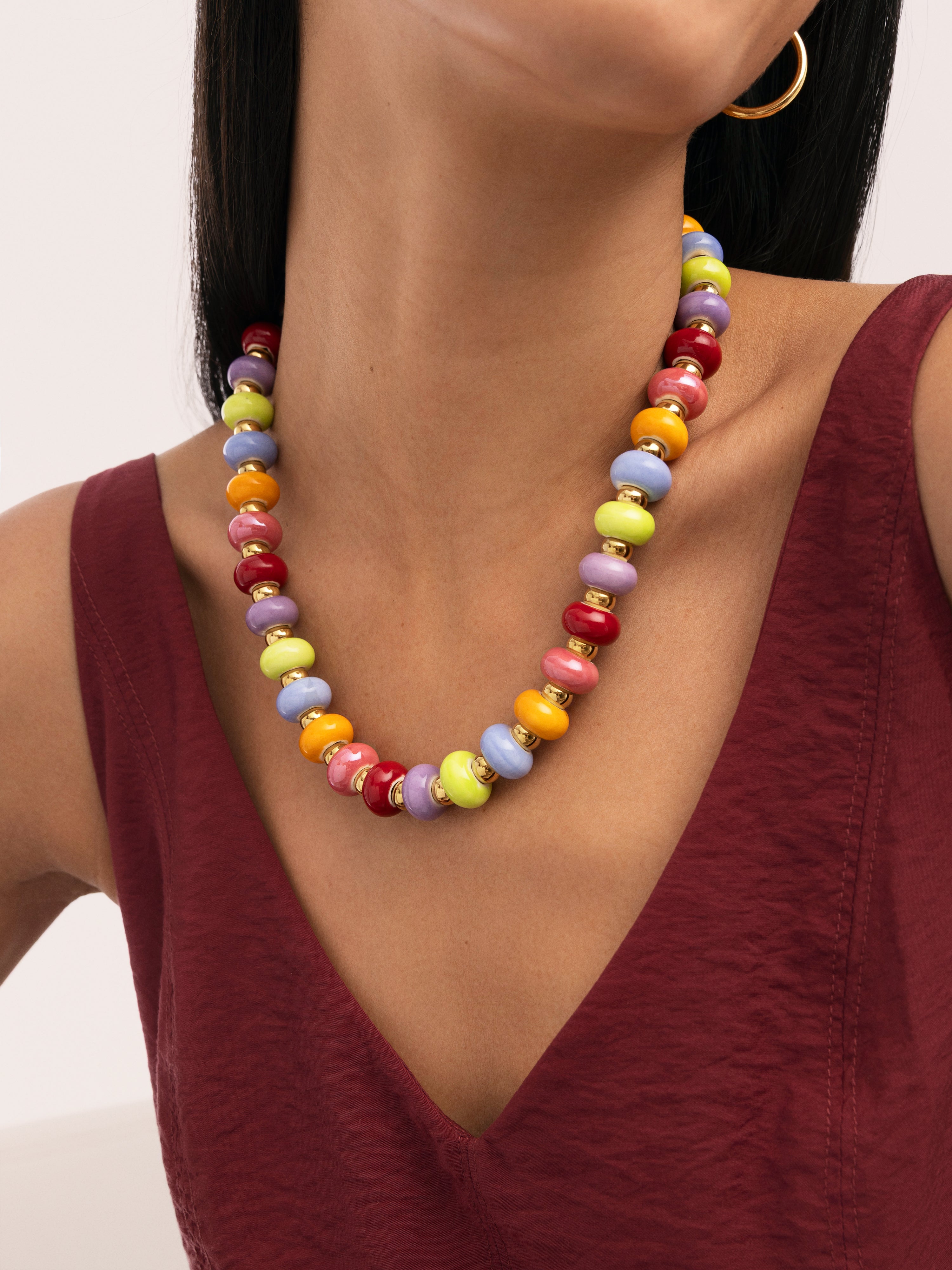 Maxi Frida Halskette Edelstahl vergoldet