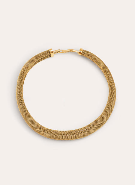 Malla Choker Edelstahl, vergoldet