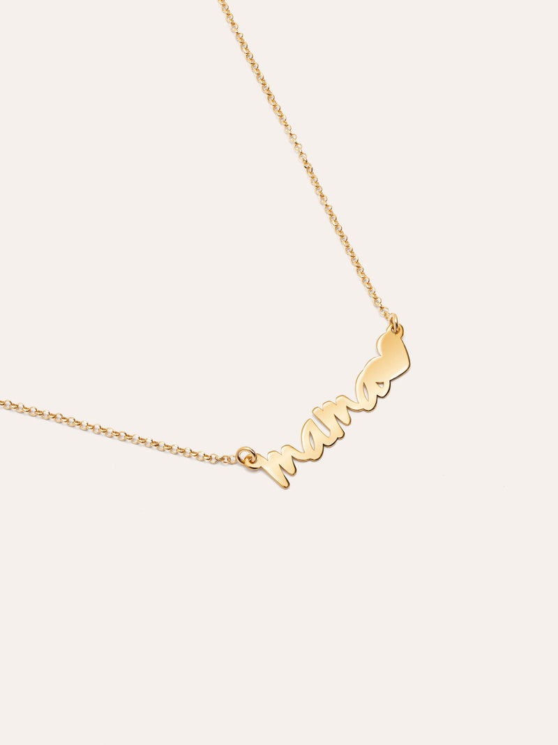 Collier Maman Heart Argent Plaqué Or